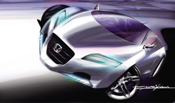 Honda CR-Z Concept lightweight hybrid sports car