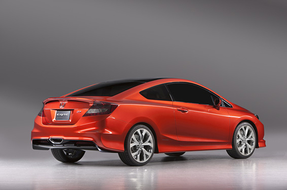 The Honda Civic Si Concept made its world debut at the 2011 North American International Auto Show (NAIAS) in Detroit on January 10, 2011. The exterior styling showcases the model's clean-yet-powerful lines with a steeply raked windshield, wide stance and pronounced character lines along the profile.
