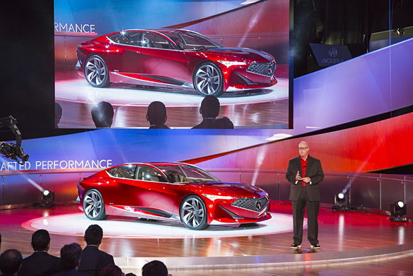 Dave Marek, Acura Global Creative Director, presents the Acura Precision Concept