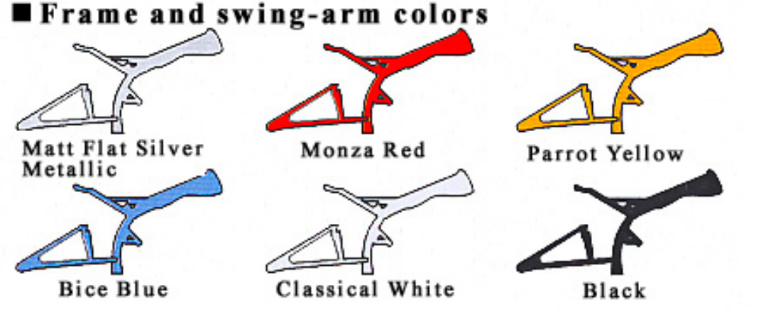 Frame and swing - arm colors