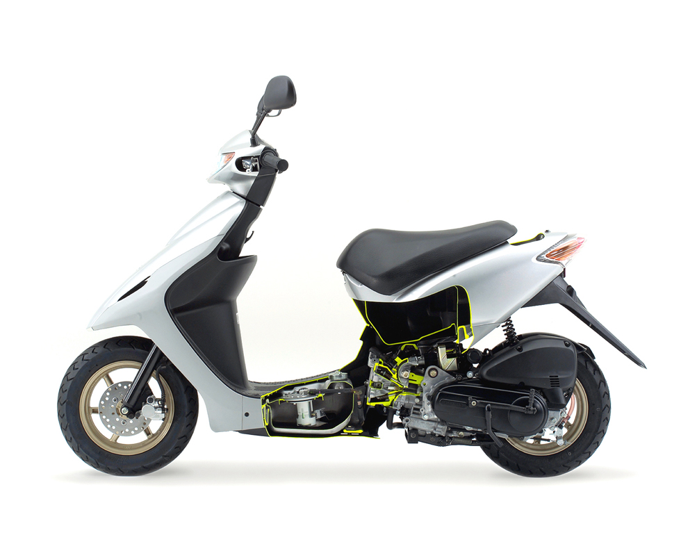 PGM-FI-equipped 4-stroke, 50cc prototype scooter