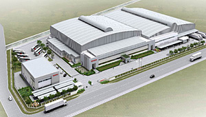 Aerial View of New Power Products Plant (sketch)