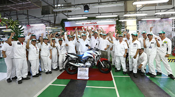 Honda's Cumulative Motorcycle Production in Brazil Reaches 20 Million Mark