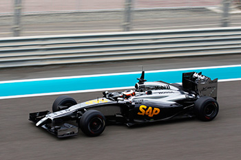 McLaren Honda test car makes its first run in Abu Dhabi