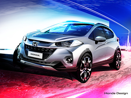 Design sketch of the planned production model of all-new WR-V