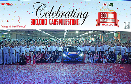 Honda Atlas Cars Pakistan Limited Marks 300,000-unit Milestone