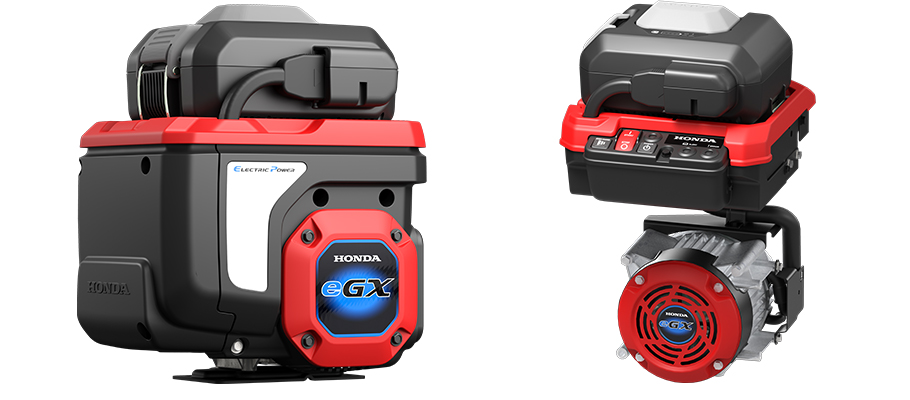 Honda eGX electrified power unit for small-sized work equipment (Left: Integrated type/ Right: Separated type)