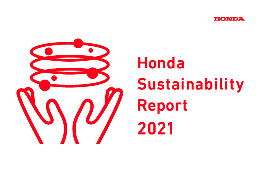 Front cover of Honda Sustainability Report 2021