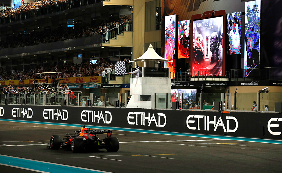 Max Verstappen finished first