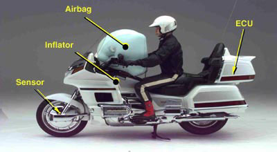 Airbag on the motorcycle