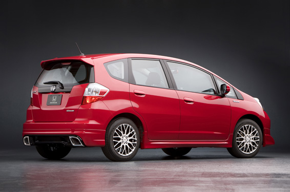 The 2009 Honda Fit Sport with MUGEN accessories was revealed at the 2008 Specialty Equipment Market Association (SEMA) show in Las Vegas on Nov. 4, 2008.