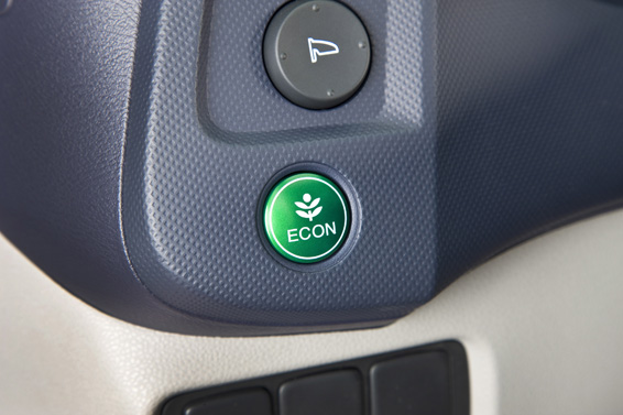 2010 Honda Insight interior, ECON button