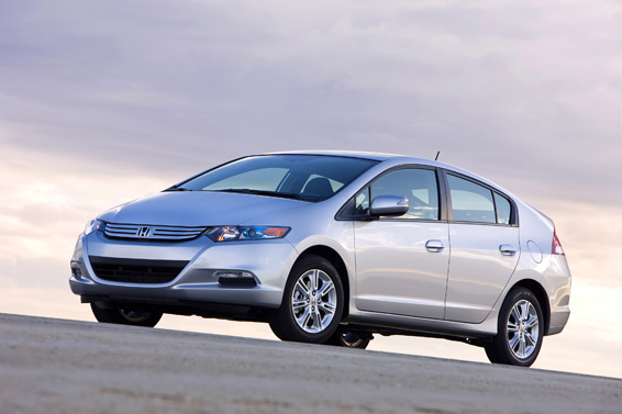 2010 Honda Insight. Honda created the first mass produced gas electric hybrid car introduced in America with Insight in 1999. And, in 2010 a new Honda Insight was introduced becoming the most affordable hybrid in the U.S.
