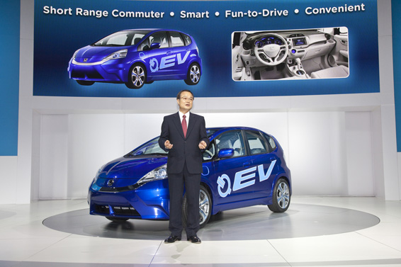 World Debut of Honda Fit EV Concept Electric Vehicle and Plug-in Hybrid Platform at Los Angeles Auto Show