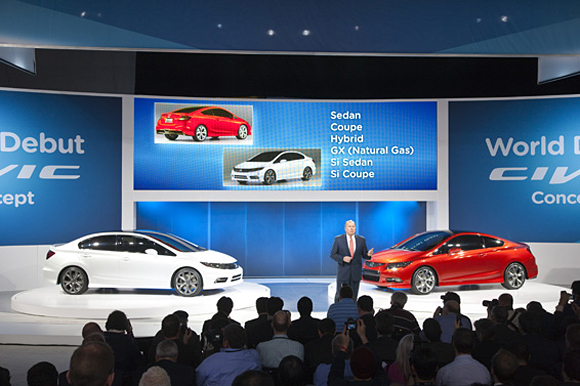 Honda Debuts Sleek and Sophisticated Concepts for All-New 2012 Civic Si Coupe and Civic Sedan Models