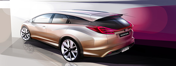 Civic wagon concept model and the next generation NSX Concept take center stage at Honda's 2013 Geneva Motor Show Display
