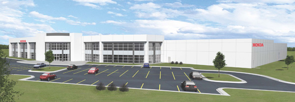 Artist rendering of the new expansion at Honda Aero Inc., in Burlington, NC