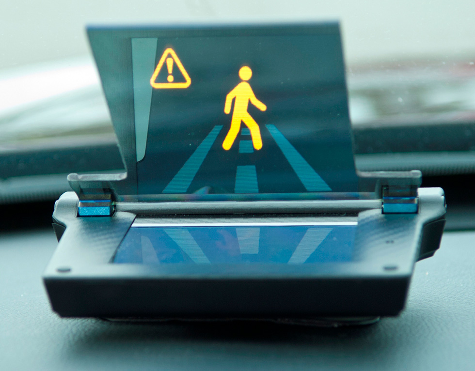 Honda “Smart Intersection” technology for vehicle-to-everything (V2X) communication is designed to reduce traffic collisions at roadway intersections. 