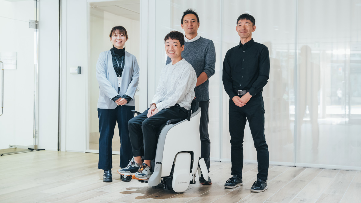 The Joy and Freedom of Mobility for All. Future with the Next-Generation Mobility Device, UNI-ONE which Allows the User to Move Around While Sitting