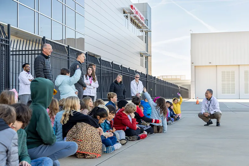 HACI hosting a campus tour for local students