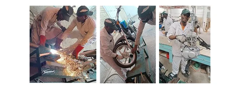 The Kenya plant has a DIY spirit, with painting and welding processes done by hand. It embodies the “if you want it, make it” philosophy