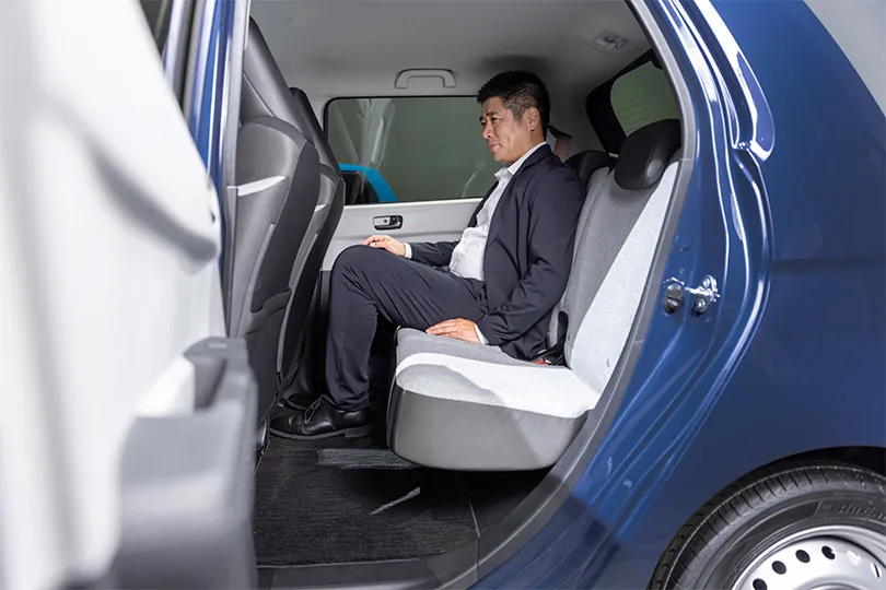 Rear seats offer ample headroom even for adult men