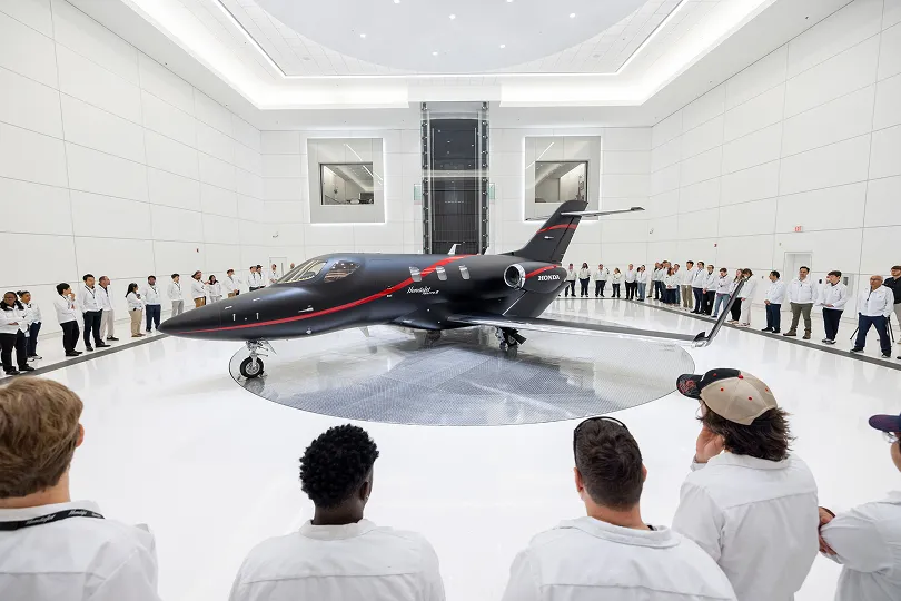 Delivering a HondaJet to its owner