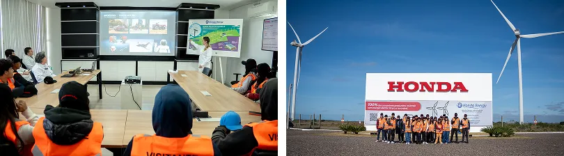 During a visit, students from a local municipal school learned how the wind farm works, the animals found there, and the importance of sustainable solutions for the current and future generations.