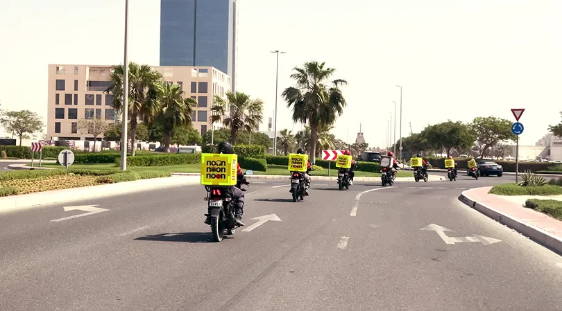 Delivery riders in Dubai