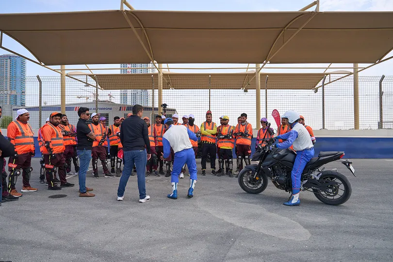 Delivery riders receive training