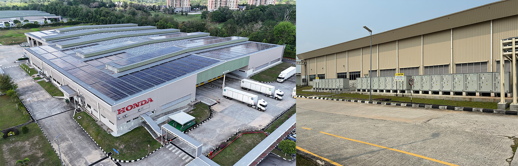 Solar Panels and BESS Installed at the Plant
