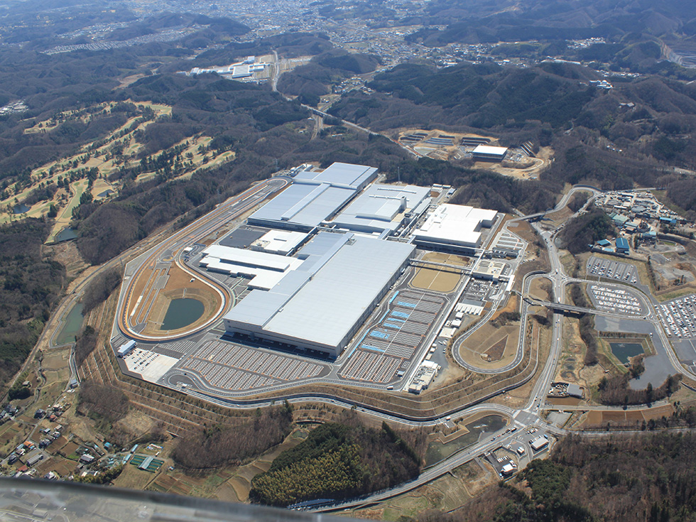 Aerial photo of Honda’ Saitama Factory Automobile Plant