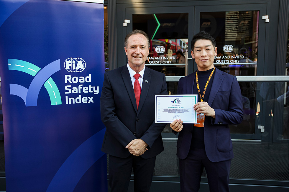 FIA Road Safety Index recognition event