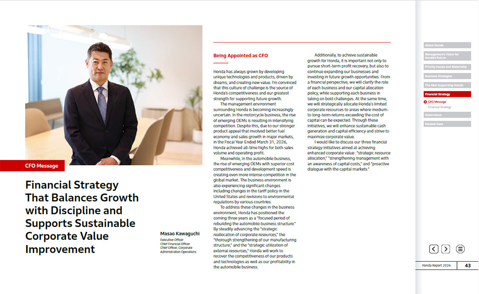 CFO Message