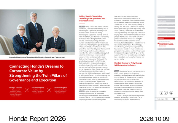 Honda Report 2026
