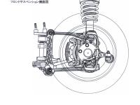 フロントサスペンション側面図