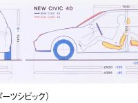 シビック　4ドア寸法図