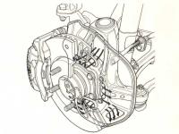 NSX フロントブレーキ構造図 