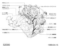 2L 直列4気筒DOHC VTECエンジン構造図