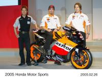 玉田選手、ビアッジ選手、ヘイデン選手とRC211V