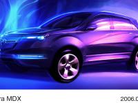 新型アキュラMDX エクステリアデザインスケッチ:フロントビュー