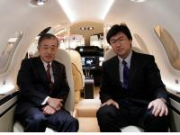 本田技研工業 代表取締役社長 福井威夫 と ホンダエアロクラフトカンパニー 社長 藤野道格
