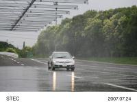 降雨装置を利用した研修