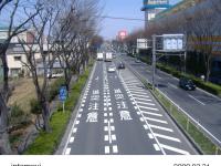 対策後：路面表示による速度抑制の注意喚起 (国道463号 新座市)