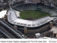 Hondaの薄膜太陽電池を設置した阪神甲子園球場 (2)