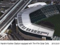Hondaの薄膜太陽電池を設置した阪神甲子園球場 (3)