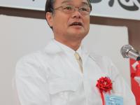 創立25周年記念式典で挨拶をする伊東孝紳Honda取締役社長