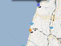 iPhone用アプリケーション シーサイドロード 地図確認 画面イメージ