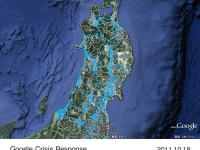 東日本大震災でのインターナビによる取り組み「通行実績情報マップ」（イメージ）