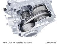 中型クラス車両用の新開発CVT (カットモデル)